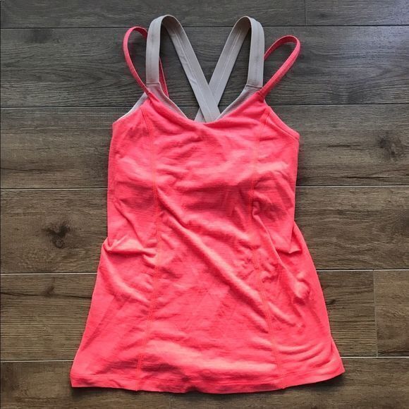 Lululemon‎ tank top Sz 2 strap coral - Picture 1 of 4